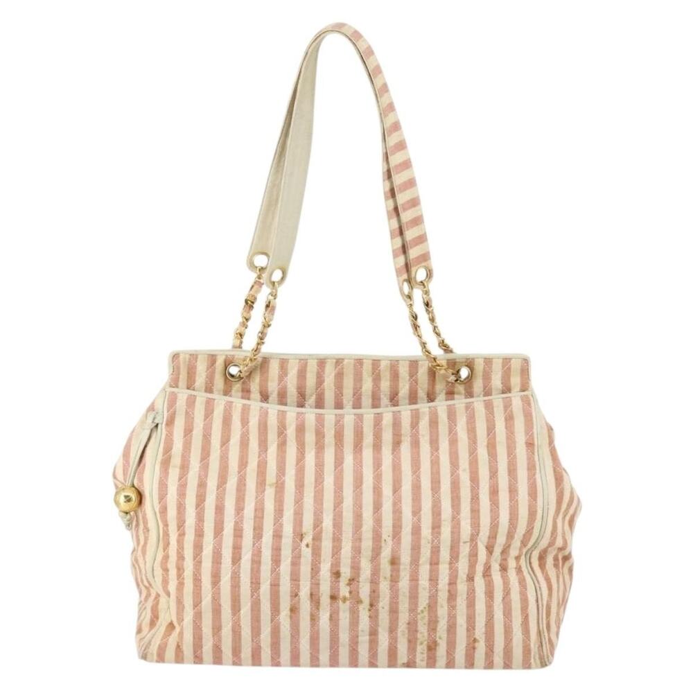Chanel Matelasse Canvas Tote Bag Red